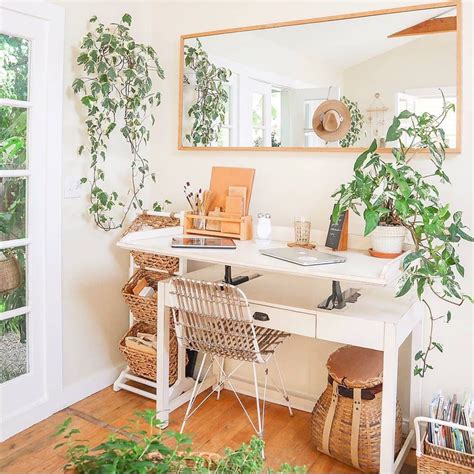 Clean And Bright, Boho Home Office Inspiration Ideas
