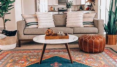 Boho Mid Century Modern Living Room Coffee Tables