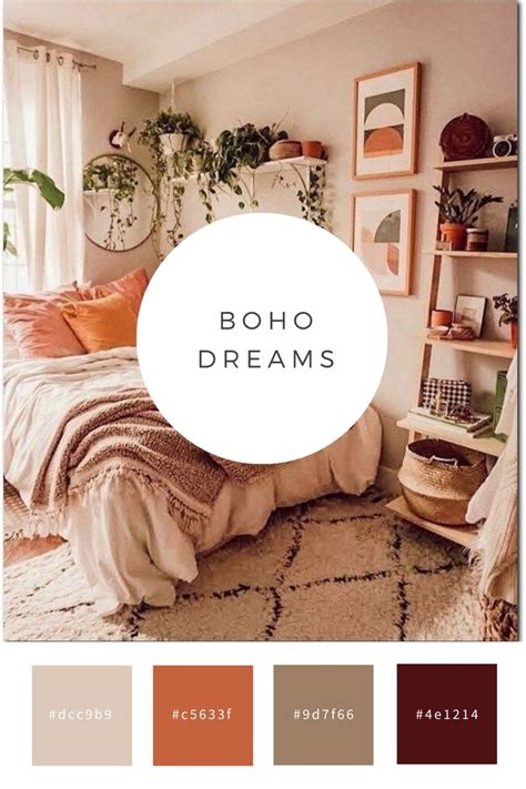 boho bedroom color palette