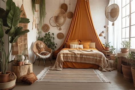Boho Bedroom Decorating with Woven Accents