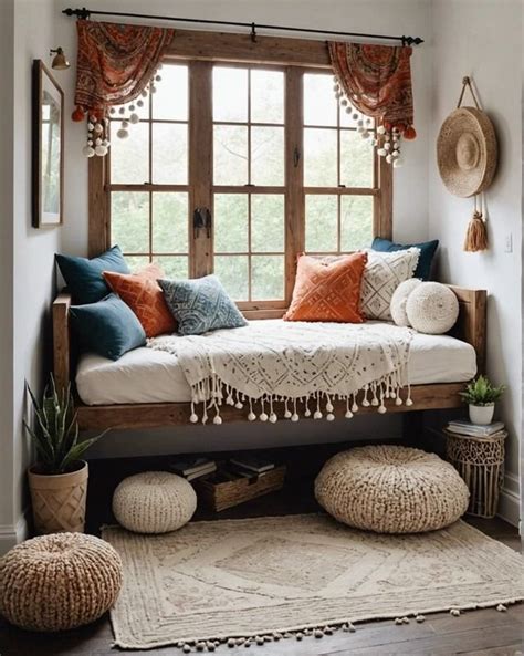 boho bedroom reading nook