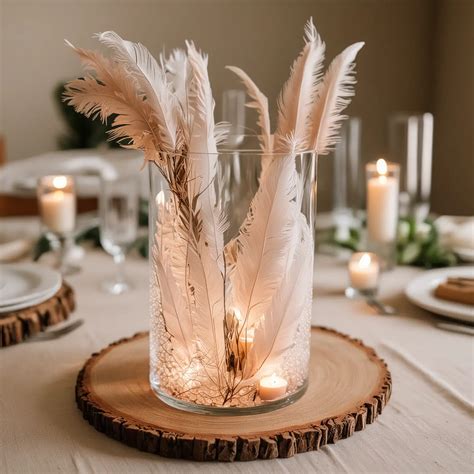 Boho Feathers In Vase