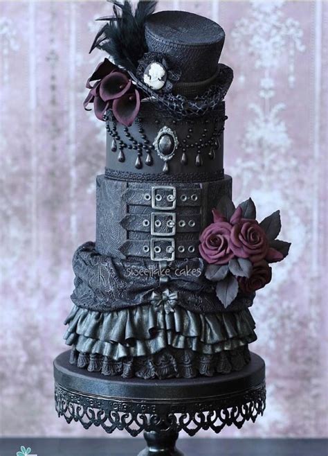 Boho Goth Wedding Cake