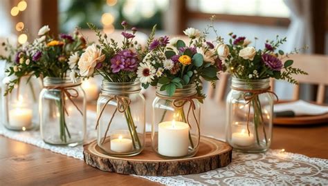 Boho Mason Jar Ideas