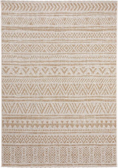 Kurzflor Teppich Karo Muster Beige Creme Teppich.de