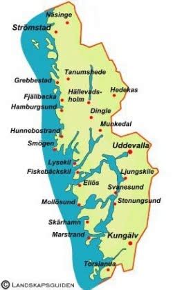 Bohus Län Bohuslän Karta Karta Mellersta