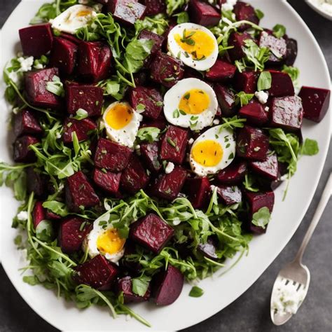 Beetroot Salad with Goat Cheese and Walnuts