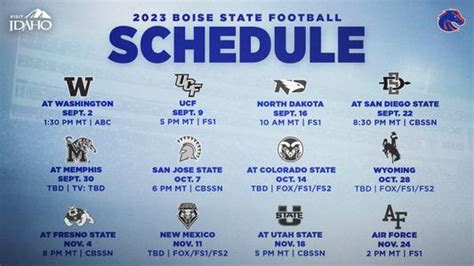 boise state broncos football schedule 2023