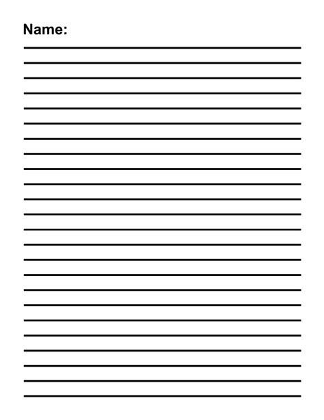 Bold Black Lined Paper