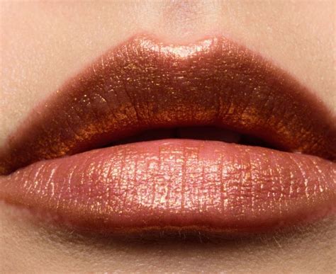 Bold gold lipstick