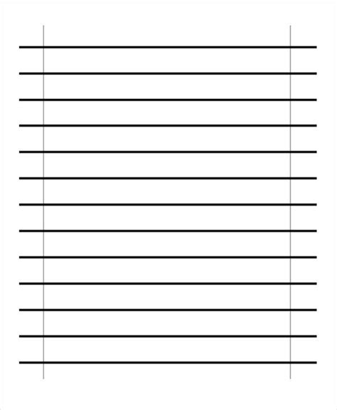 Bold Lined Notebook Paper