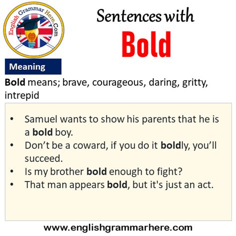bold meaning in text examples