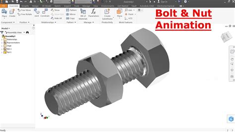 Bolt And Nut In Inventor