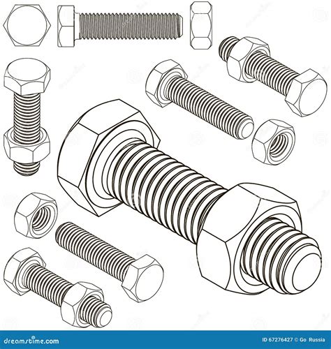 Bolt Nut Screw Drawing