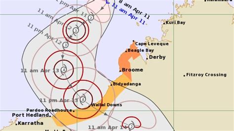 bom cyclone tracking wa