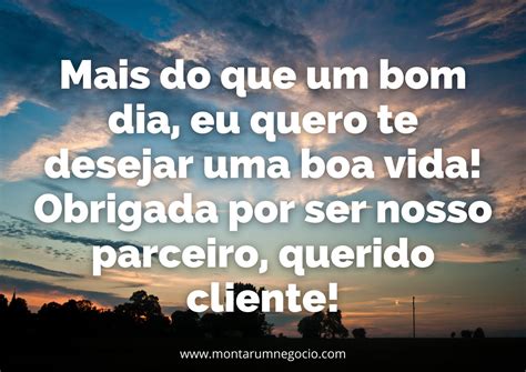 bom dia para seus clientes