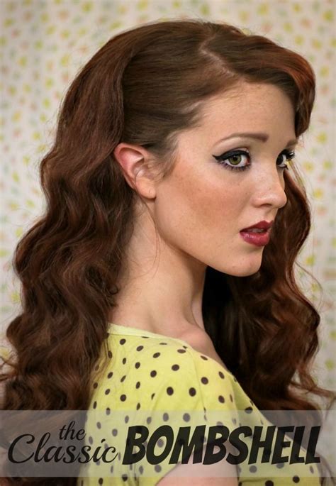 A woman with bombshell hair