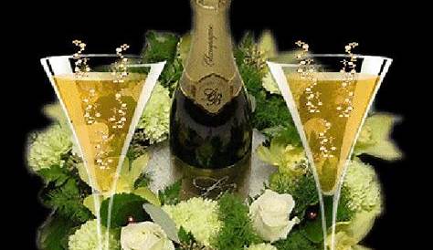 Bon Anniversaire Avec Champagne Joyeux Awesome Joyeux