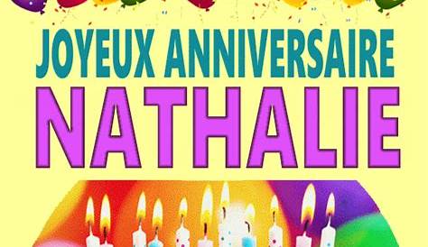 Bon Anniversaire Nathalie Happy Birthday Lovely Animated GIF — Download