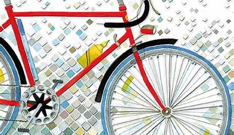 Au Petit Vélo Carte postale Bon anniversaire à vélo