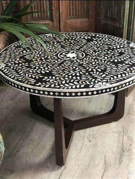 Bone Inlay Coffee Table