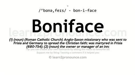 boniface name pronunciation