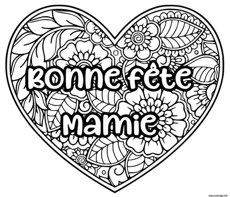 bonne fete mamie dessin a imprimer