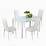 Bonnlo Glass Dining Table with Chairs for 4 Person bonnlo