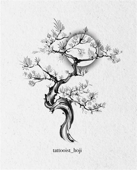 Bonsai Tree Tattoo Drawing