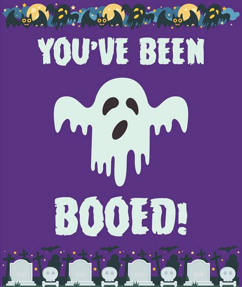 Free Printable You've Been Booed Halloween Signs