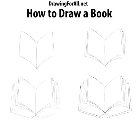 How to Draw an Open Book Really Easy Drawing Tutorial