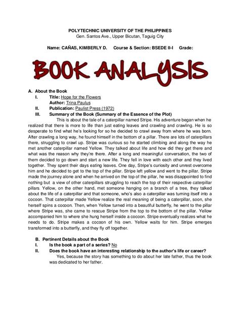 book analysis introduction examples