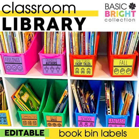 Book Bin Labels Editable