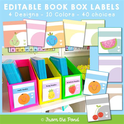 Book Box Labels For Classroom
