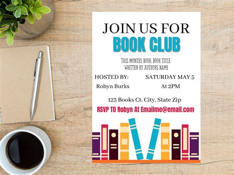 Book Club Invitation Email Template