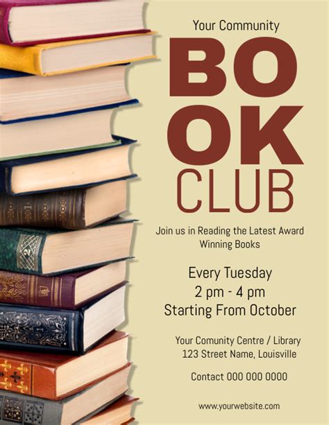 book club poster template free