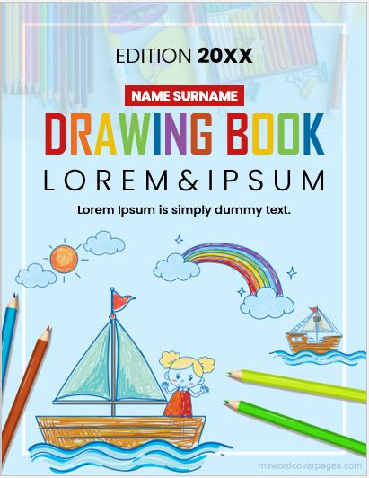 Book Cover Drawing Template