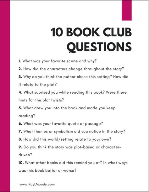 book lovers book club questions