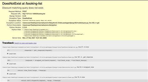 Book Matching Query Does Not Exist