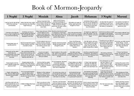 Unleashing the Ultimate Book of Mormon Knowledge with Jeopardy: A Fun and Engaging Way to Learn!