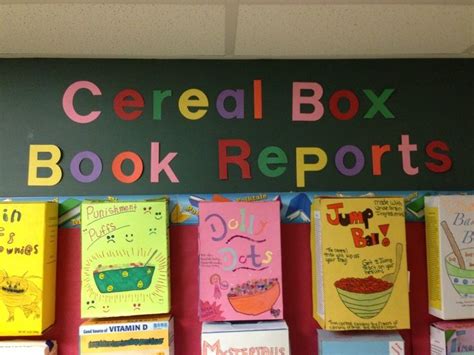 Book Report Cereal Box Examples
