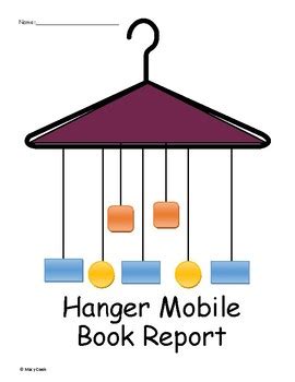 book report mobile hanger template