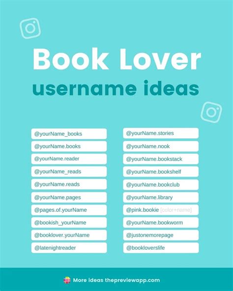 Book Usernames For Instagram