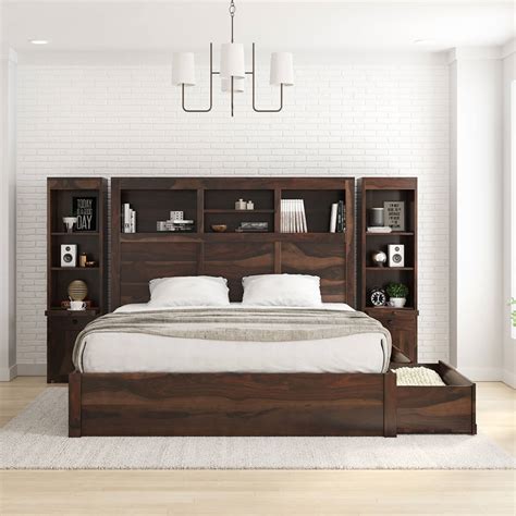Bookcase Platform Storage Bed