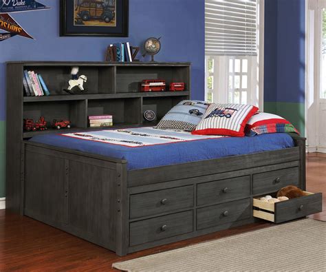 Bookcase Storage Captains Bed