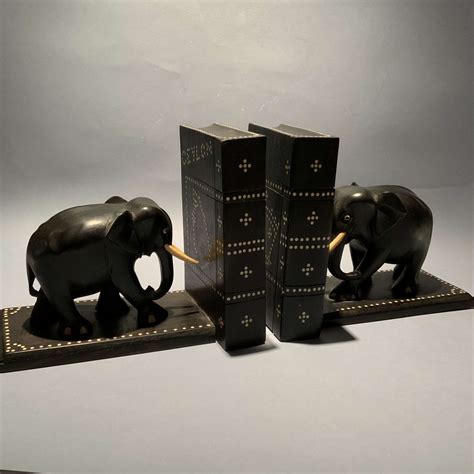 Bookends With Elephant