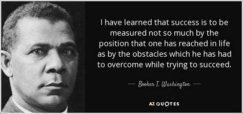 Booker T Washington Success Quote