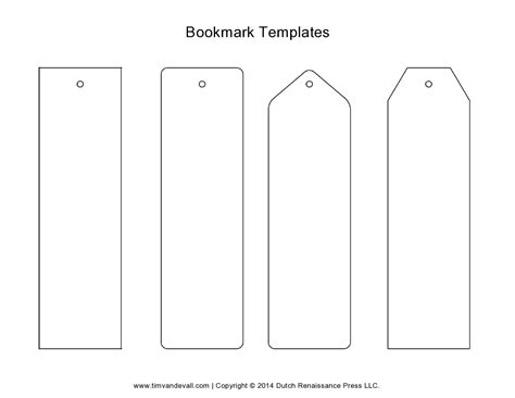 Free Bookmark Template PDF 31KB 2 Page(s) Bookmark template