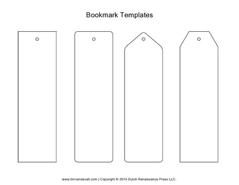 Bookmark Templates Printable Free