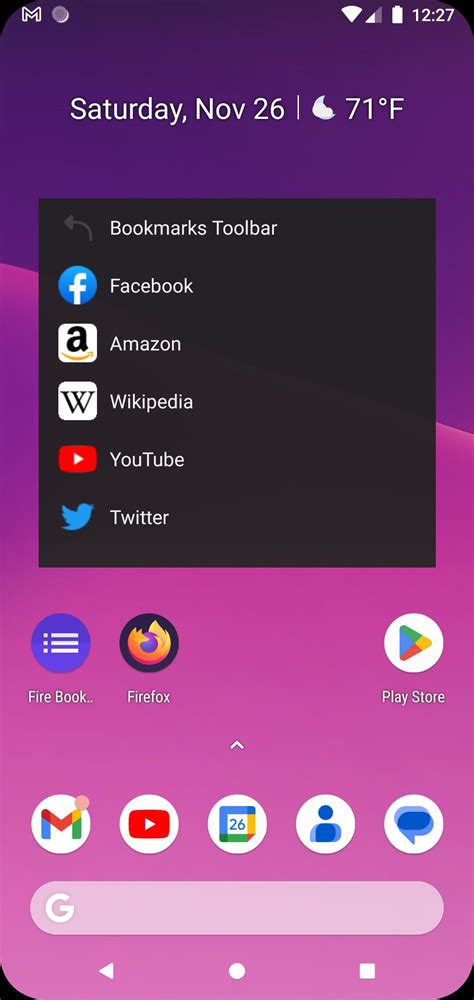 Bookmark Widget Android